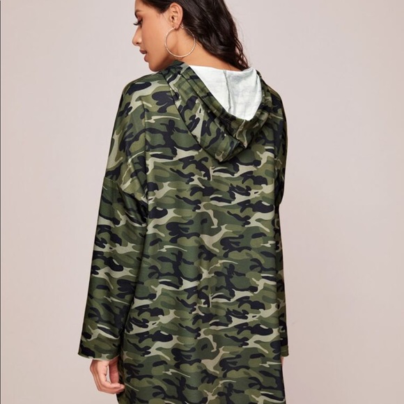 Camo Drop Shoulder Hoodie - Picture 3 of 6
